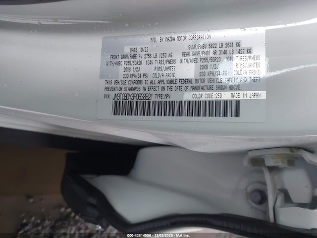 Aukcja sprzedaży 2023 Mazda Cx-9 Grand Touring, vin: JM3TCBDY3P0638521, numer aukcji: 43814556