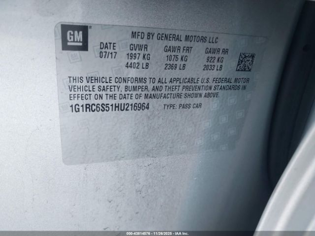 2017 CHEVROLET VOLT 1G1RC6S51HU216964 Photo 8