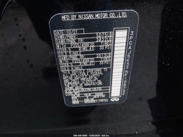 2022 INFINITI QX55 3PCAJ5K37NF105732 Photo 8