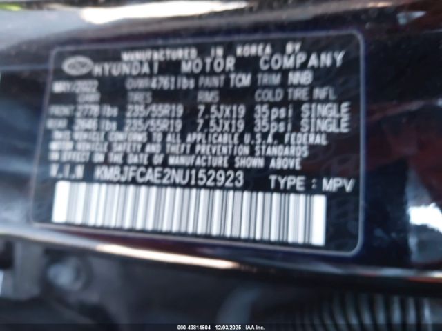 2022 HYUNDAI TUCSON KM8JFCAE2NU152923 Photo 8