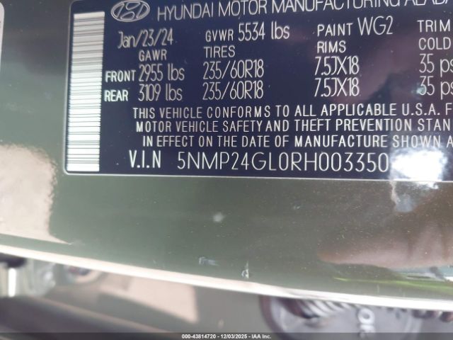2024 HYUNDAI SANTA FE 5NMP24GL0RH003350 Photo 8