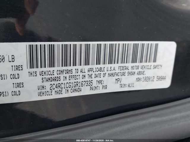 2016 CHRYSLER TOWN & COUNTRY 2C4RC1CG1GR167335 Photo 8