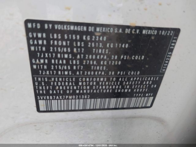 2023 VOLKSWAGEN TIGUAN 3VVRB7AX7PM021362 Photo 8