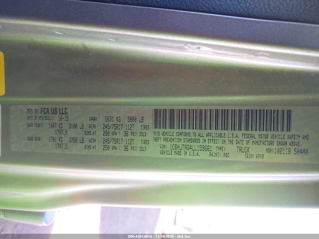 1C6HJTAG4LL159661 Jeep Gladiator Sport S 4x4