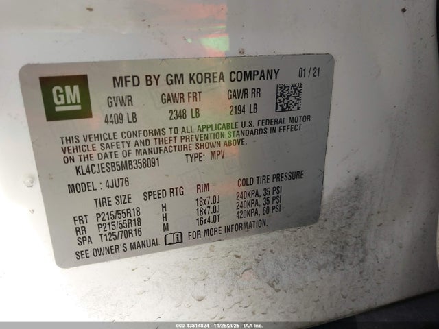 Buick Encore Awd Preferred 2021 KL4CJESB5MB358091 Image 9