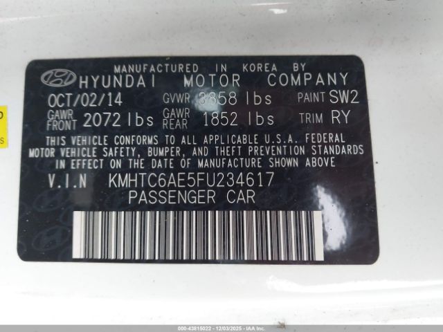 2015 HYUNDAI VELOSTER KMHTC6AE5FU234617 Photo 8