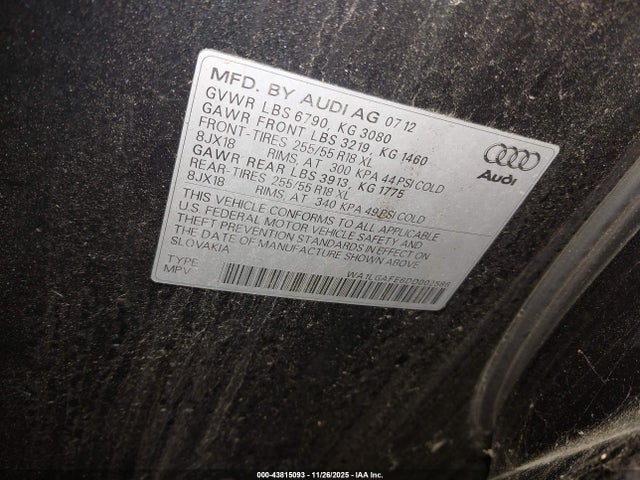 2013 AUDI Q7 WA1LGAFE6DD002586 Photo 8