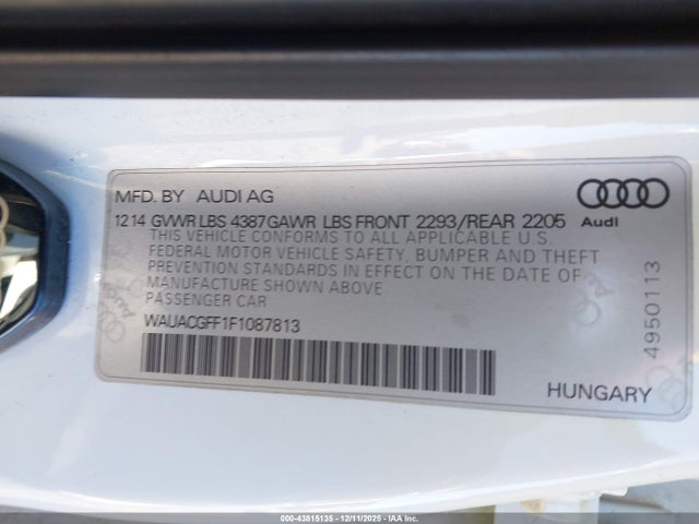 2015 AUDI A3 WAUACGFF1F1087813 Photo 8