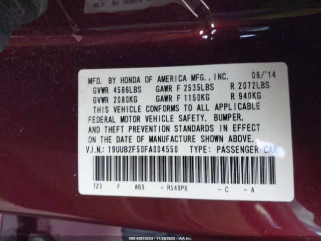 2015 ACURA TLX 19UUB2F50FA004550 Photo 8