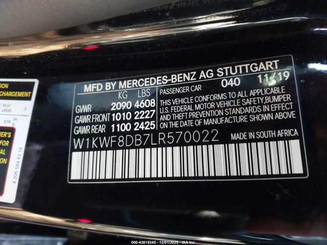 Mercedes-Benz C 300 2020 W1KWF8DB7LR570022 Image 9