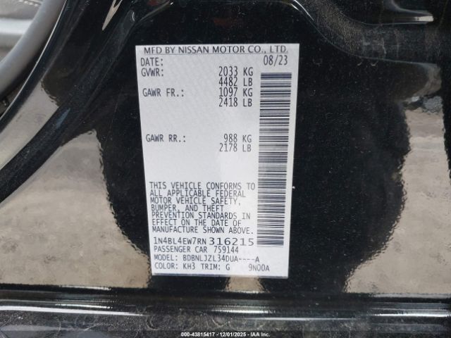 2024 NISSAN ALTIMA 1N4BL4EW7RN316215 Photo 8