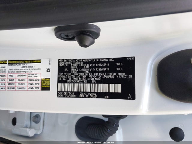 43815528 :رقم المزاد ، 2T2HZMDA9NC327959 vin ، 2022 Lexus Rx 350 مزاد بيع