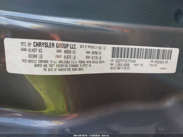 2013 FIAT 500 3C3CFFFH7DT573454 Photo 8