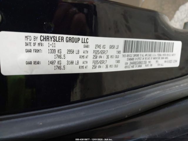 2011 CHRYSLER TOWN & COUNTRY 2A4RR8DGXBR631358 Photo 8