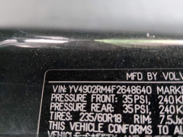 2015 VOLVO XC60 YV4902RM4F2648640 Photo 8
