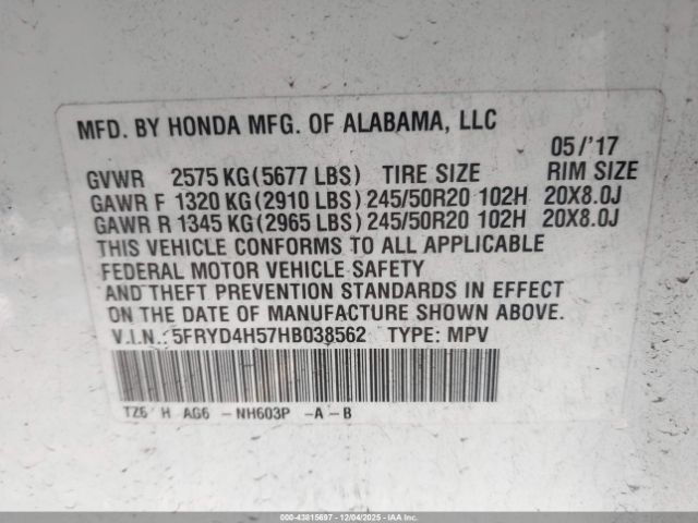 2017 ACURA MDX 5FRYD4H57HB038562 Photo 8