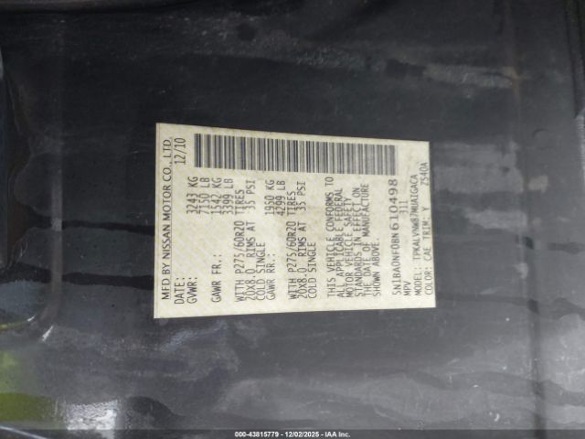 2011 NISSAN ARMADA 5N1BA0NF0BN610498 Photo 8