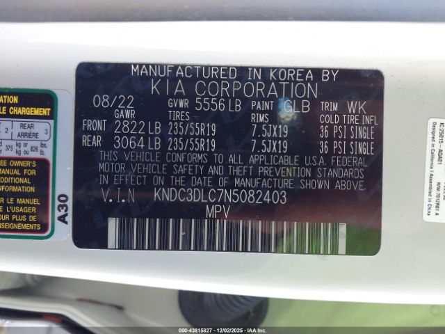 2022 KIA EV6 KNDC3DLC7N5082403 Photo 8