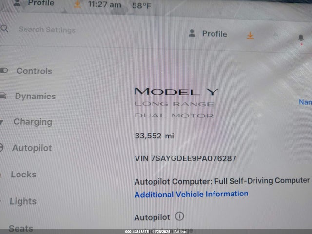 2023 TESLA MODEL Y 7SAYGDEE9PA076287 Photo 6