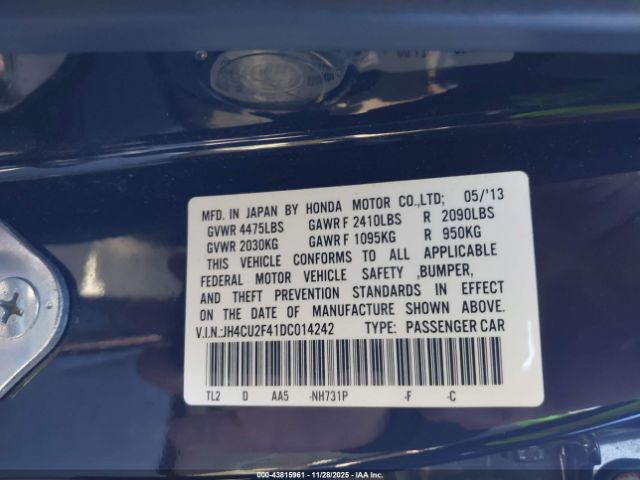 2013 ACURA TSX JH4CU2F41DC014242 Photo 8