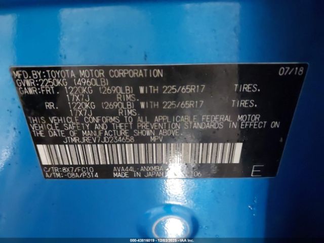 2018 TOYOTA RAV4 HYBRID JTMRJREV7JD234658 Photo 8