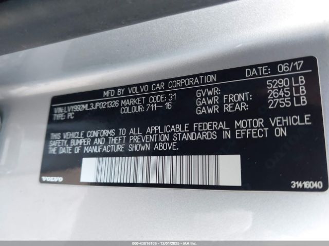 2018 VOLVO S90 LVY992ML3JP021326 Photo 8