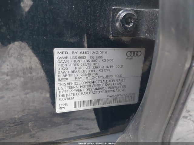 2017 AUDI Q7 WA1LABF74HD026769 Photo 8