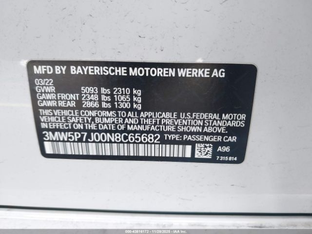 2022 BMW 3 SERIES 3MW5P7J00N8C65682 Photo 8