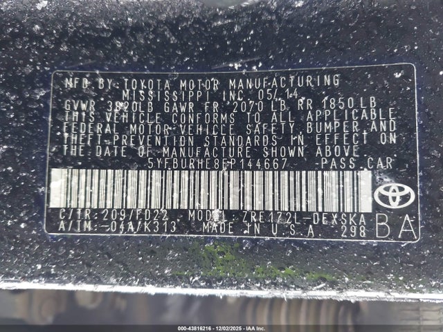 Toyota Corolla S 2014 5YFBURHE8EP144667 Image 9