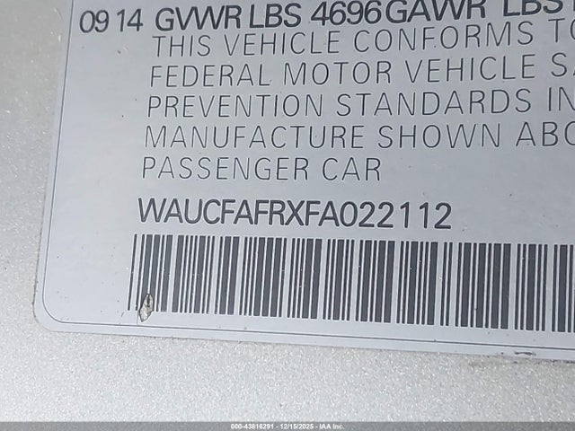 2015 AUDI A5 WAUCFAFRXFA022112 Photo 8