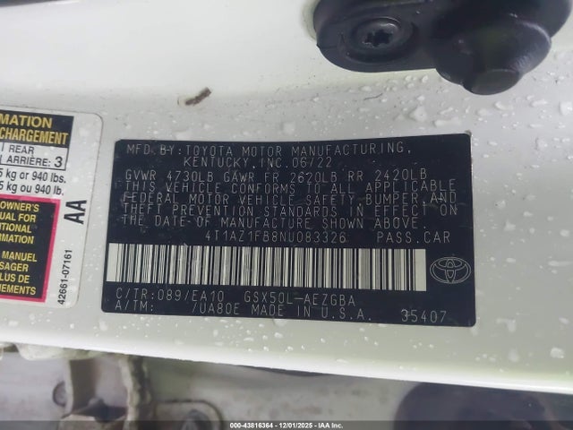 2022 TOYOTA AVALON 4T1AZ1FB8NU083326 Photo 8