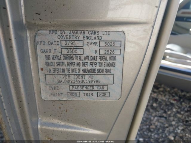1995 JAGUAR XJS SAJNX2349SC199998 Photo 8