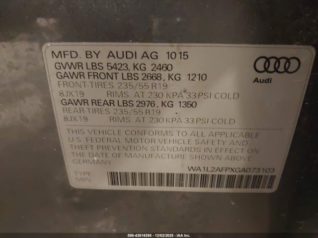 2016 AUDI Q5 WA1L2AFPXGA073103 Photo 8
