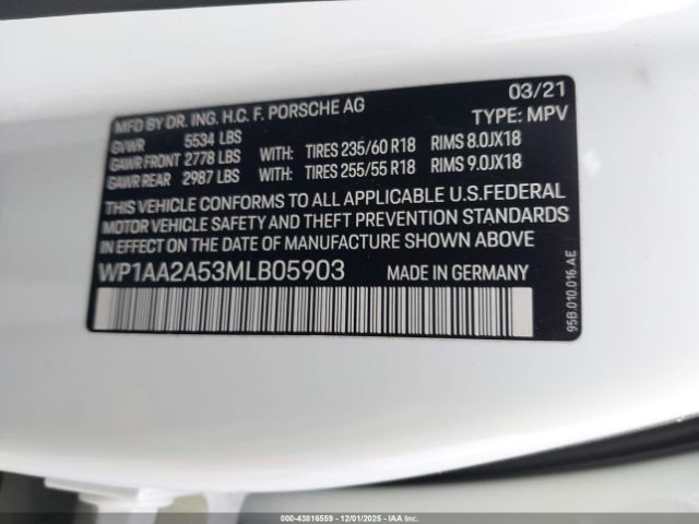 2021 PORSCHE MACAN WP1AA2A53MLB05903 Photo 8