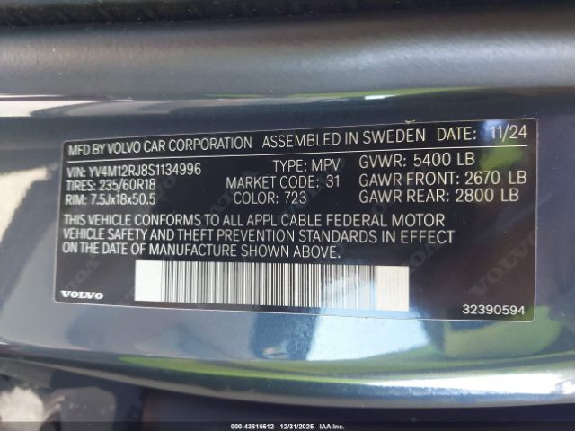 2025 VOLVO XC60 YV4M12RJ8S1134996 Photo 8