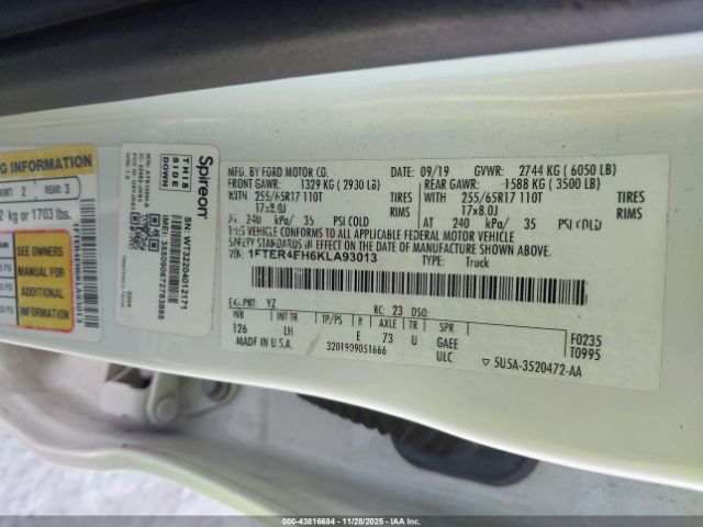 2019 FORD RANGER 1FTER4EH6KLA93013 Photo 8