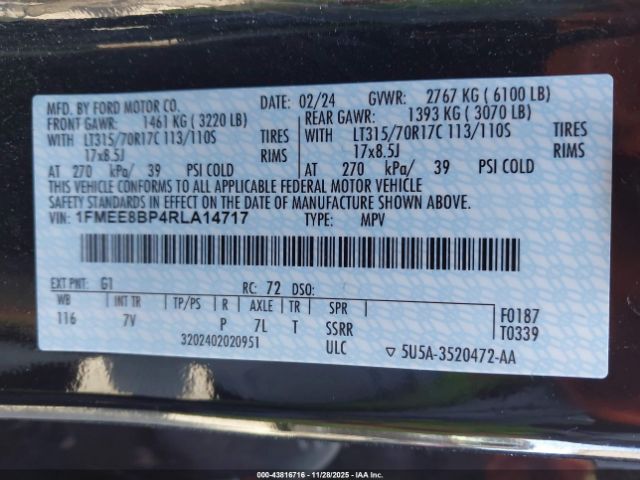 2024 FORD BRONCO 1FMEE8BP4RLA14717 Photo 8