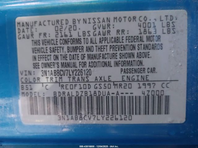 2020 NISSAN SENTRA 3N1AB8CV7LY226120 Photo 8