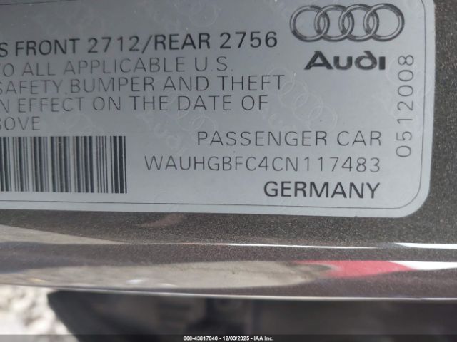 2012 AUDI A6 WAUHGBFC4CN117483 Photo 8