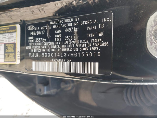 2017 KIA OPTIMA 5XXGT4L37HG156016 Photo 8