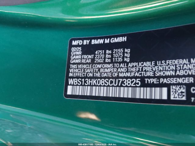 2025 BMW M4 WBS13HK08SCU73825 Photo 8