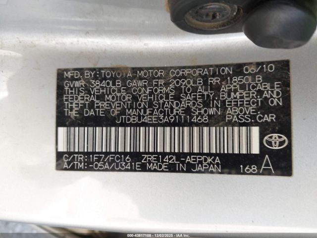 2010 TOYOTA COROLLA JTDBU4EE3A9111468 Photo 8