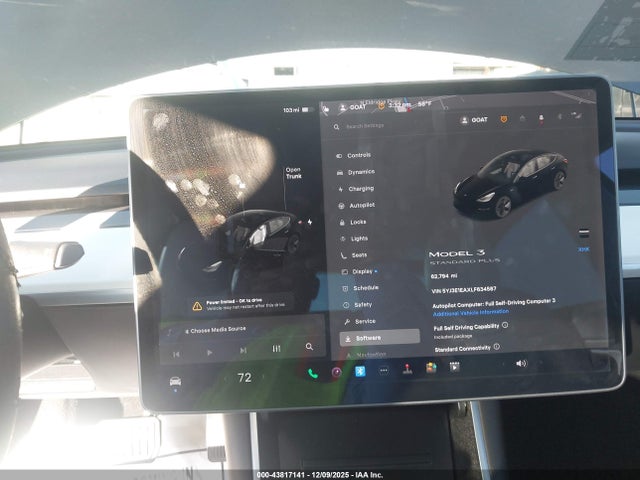 Продаж на аукціоні авто 2020 Tesla Model 3 Standard Range Plus Rear-wheel Drive/standard Range Rear-wheel Drive, vin: 5YJ3E1EAXLF634587, номер лоту: 43817141