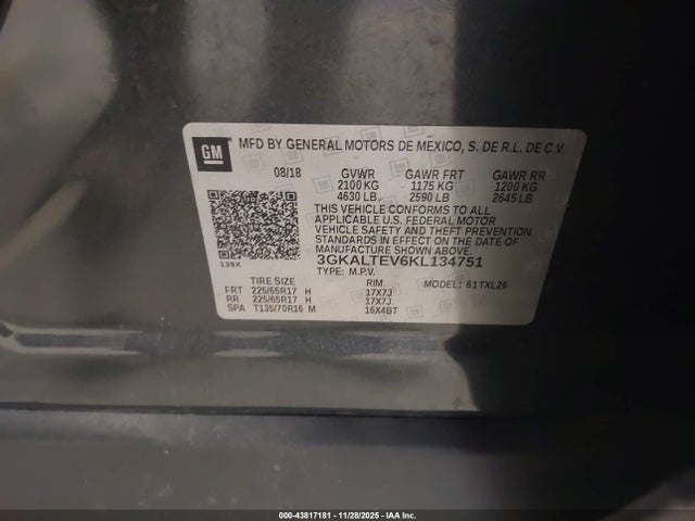 2019 GMC TERRAIN 3GKALTEV6KL134751 Photo 8