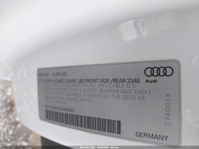 2019 AUDI A5 WAUTNAF55KA069686 Photo 8