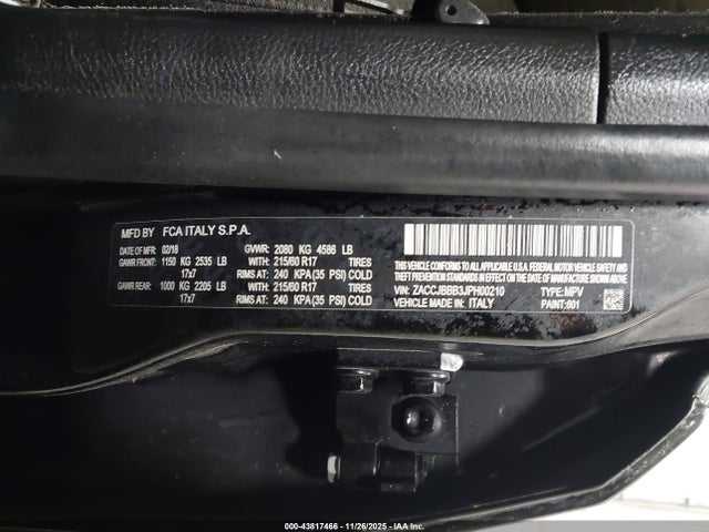 Jeep Renegade Latitude 4x4 2018 ZACCJBBB3JPH00210 Image 9