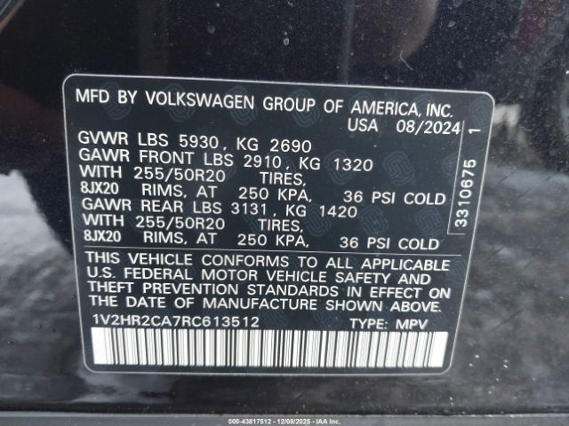 2024 VOLKSWAGEN ATLAS 1V2HR2CA7RC613512 Photo 8