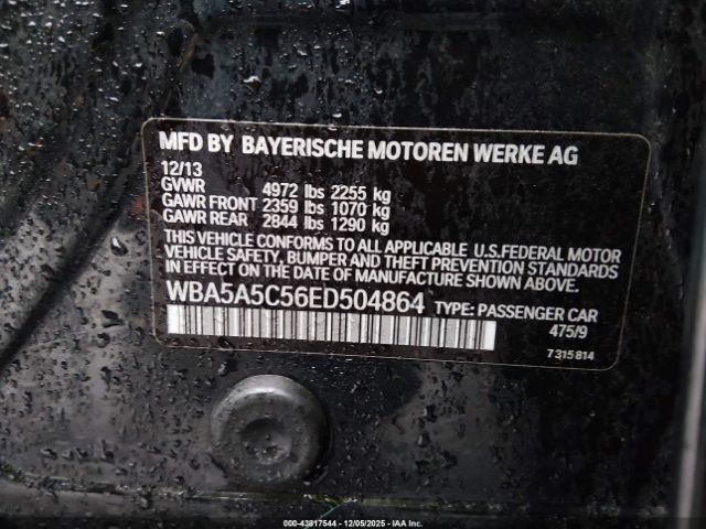 2014 BMW 528I WBA5A5C56ED504864 Photo 8