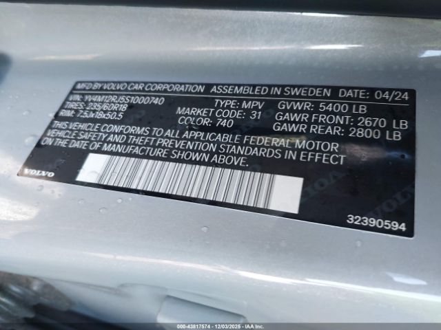 2025 VOLVO XC60 YV4M12RJ5S1000740 Photo 8
