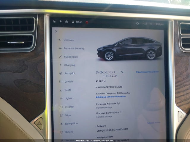 2017 TESLA MODEL X 5YJXCAE27HF051515 Photo 6